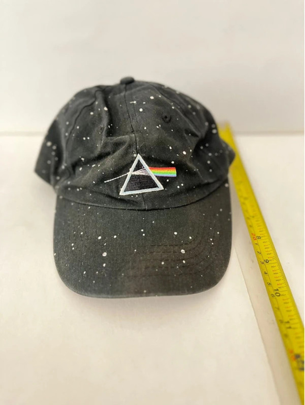 Pink Floyd Dark Side of the Moon Black Baseball Cap Adjustable Hat White Spots
